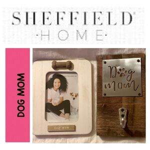 🌺 SHEFFIELD HOME Dog Mom Picture Frame + Dog Mom Leash Holder NEW